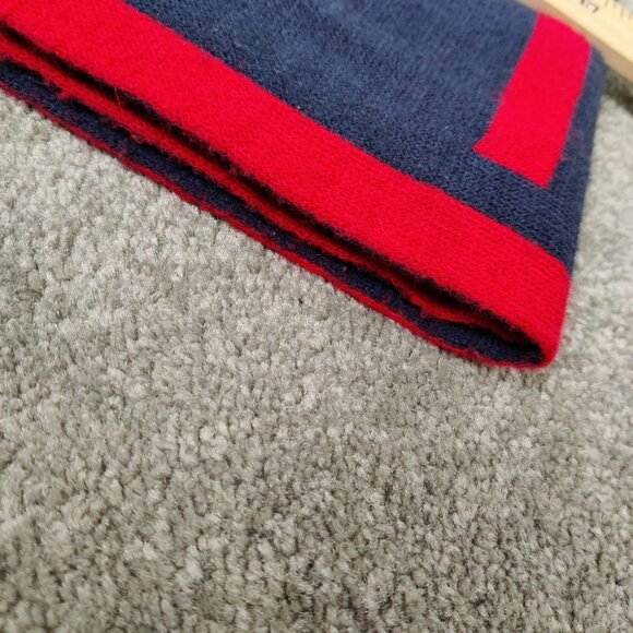 Calvin Klein Jeans Unisex Winter Scarf Red Blue Nautical Winter Cold Weather - Picture 3 of 4